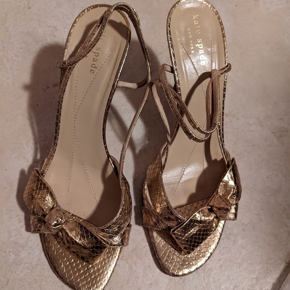 Kate Spade Gold high heels